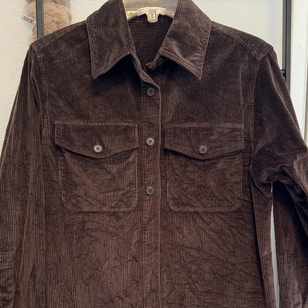 Madewell Dark Brown Corduroy Utility Jacket